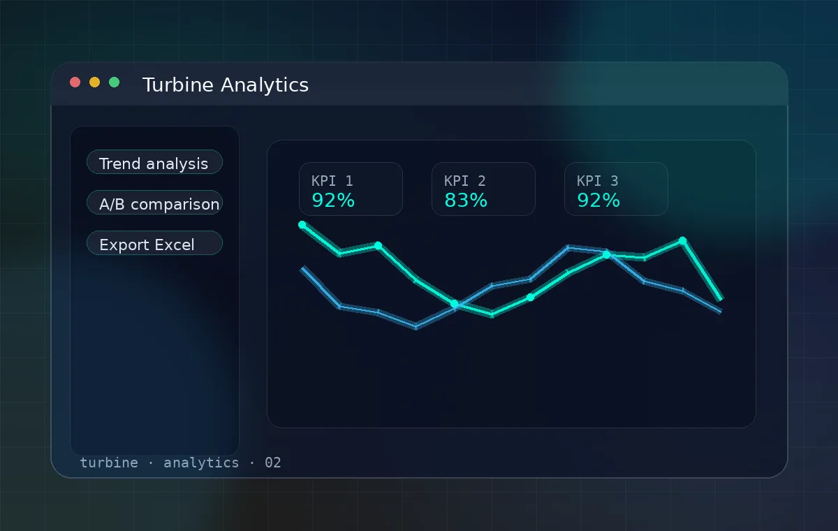 Paisaje temporal alternativo para Turbine Analytics